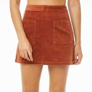 Corduroy Patch Pocket Mini Skirt Size Small